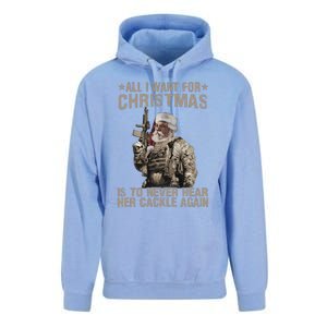 All I Want For Christmas Is To Never Hear Her Cackle Again Unisex Surf Hoodie