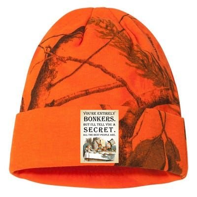 Alice In Wonderland Tea Party YouRe Entirely Bonkers Quote Kati Licensed 12" Camo Beanie