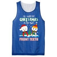 All I Want For Christmas Is My Two Front Teeth Xmas Gift Mesh Reversible Basketball Jersey Tank