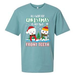 All I Want For Christmas Is My Two Front Teeth Xmas Gift Sueded Cloud Jersey T-Shirt