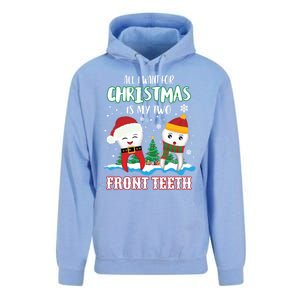 All I Want For Christmas Is My Two Front Teeth Xmas Gift Unisex Surf Hoodie