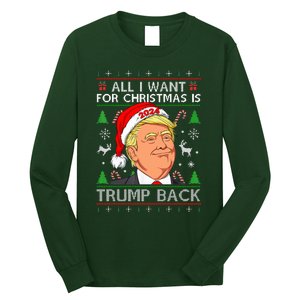 All I Want for Christmas Is Trump Back 2024 Ugly Sweater  Long Sleeve Shirt