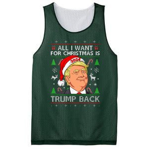 All I Want for Christmas Is Trump Back 2024 Ugly Sweater  Mesh Reversible Basketball Jersey Tank