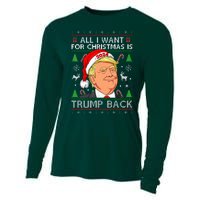 All I Want for Christmas Is Trump Back 2024 Ugly Sweater  Cooling Performance Long Sleeve Crew