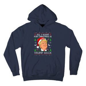 All I Want for Christmas Is Trump Back 2024 Ugly Sweater  Tall Hoodie