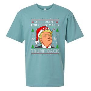 All I Want for Christmas Is Trump Back 2024 Ugly Sweater  Sueded Cloud Jersey T-Shirt