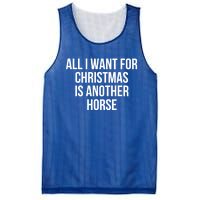 All I Want For Christmas Is Another Horse Gift Mesh Reversible Basketball Jersey Tank