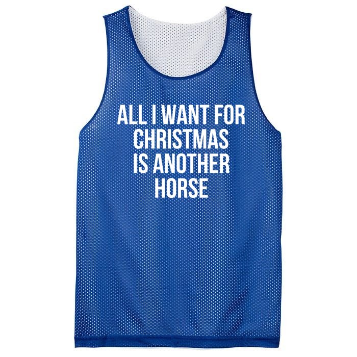 All I Want For Christmas Is Another Horse Gift Mesh Reversible Basketball Jersey Tank