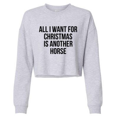 All I Want For Christmas Is Another Horse Gift Cropped Pullover Crew