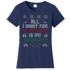 All I Want For Christmas Is My Gross Pay Joke Women's T-Shirt