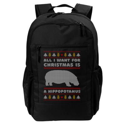 All I Want For Christmas Is A Hippopotamus Cute Ugly Christmas Backpack