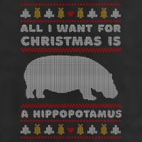 All I Want For Christmas Is A Hippopotamus Cute Ugly Christmas 15oz Campfire Ceramic Mug