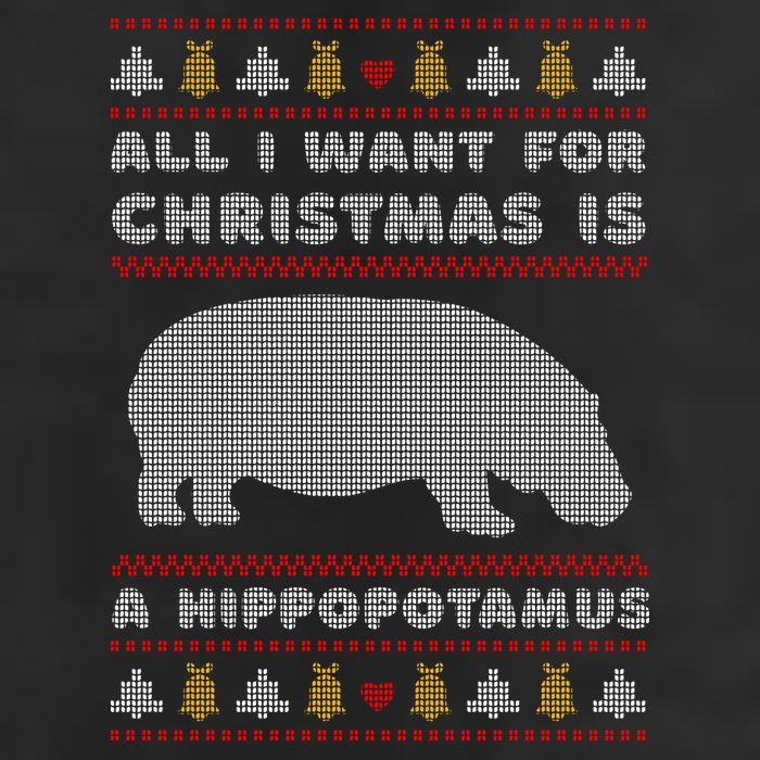 All I Want For Christmas Is A Hippopotamus Cute Ugly Christmas 15oz Campfire Ceramic Mug