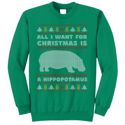 All I Want For Christmas Is A Hippopotamus Cute Ugly Christmas Sweatshirt