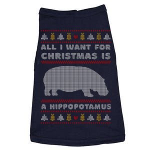 All I Want For Christmas Is A Hippopotamus Cute Ugly Christmas Doggie Tank