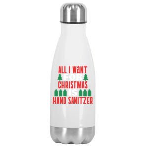 All I Want For Christmas Funny 2020 Sucks Sarcastic Joke Gift Stainless Steel Insulated Water Bottle