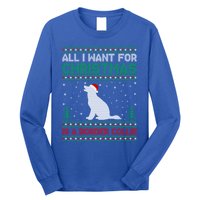 All I Want For Xmas Is A Border Collie Dog Ugly Xmas Sweater Gift Long Sleeve Shirt