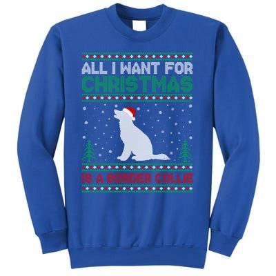 All I Want For Xmas Is A Border Collie Dog Ugly Xmas Sweater Gift Sweatshirt