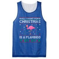 All I Want For Christmas Is A Flamingo Ugly Xmas Sweater Gift Mesh Reversible Basketball Jersey Tank