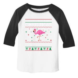 All I Want For Christmas Is A Flamingo Ugly Xmas Sweater Gift Toddler Fine Jersey T-Shirt