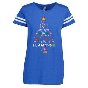 All I Want For Christmas Is Flamingo Funny Flamingo Lovers Funny Gift Enza Ladies Jersey Football T-Shirt