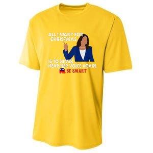 All I Want For Christmas Is To Never Hear Her Voice Again Performance Sprint T-Shirt