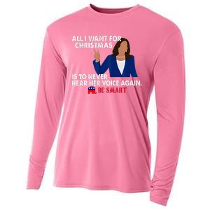 All I Want For Christmas Is To Never Hear Her Voice Again Cooling Performance Long Sleeve Crew