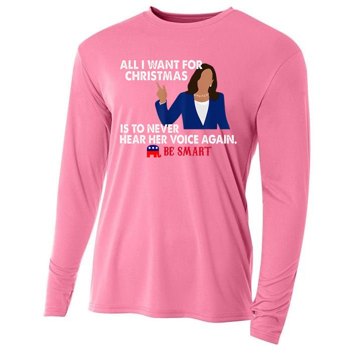 All I Want For Christmas Is To Never Hear Her Voice Again Cooling Performance Long Sleeve Crew