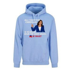 All I Want For Christmas Is To Never Hear Her Voice Again Unisex Surf Hoodie