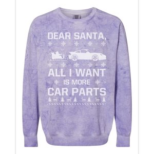 All I Want Is More Car Parts Christmas Funny Gift Gift Colorblast Crewneck Sweatshirt