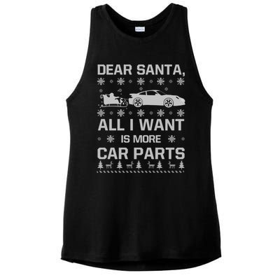 All I Want Is More Car Parts Christmas Funny Gift Gift Ladies PosiCharge Tri-Blend Wicking Tank