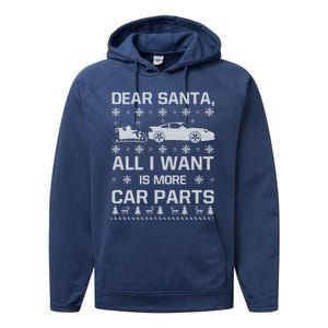 All I Want Is More Car Parts Christmas Funny Gift Gift Performance Fleece Hoodie