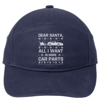 All I Want Is More Car Parts Christmas Funny Gift Gift 7-Panel Snapback Hat