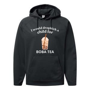 Awesome I Would Dropkick A Child For Boba Performance Fleece Hoodie