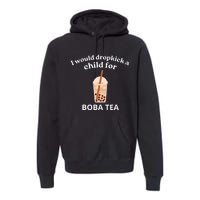 Awesome I Would Dropkick A Child For Boba Premium Hoodie