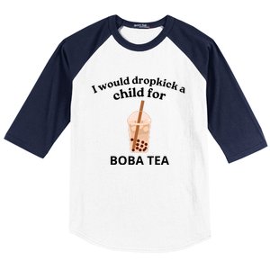 Awesome I Would Dropkick A Child For Boba Baseball Sleeve Shirt