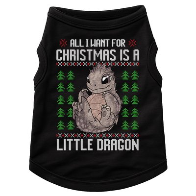 All I Want For Christmas Is A Dragon Ugly Xmas Sweater Gift Doggie Tank