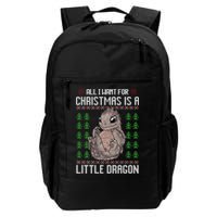 All I Want For Christmas Is A Dragon Ugly Xmas Sweater Gift Backpack