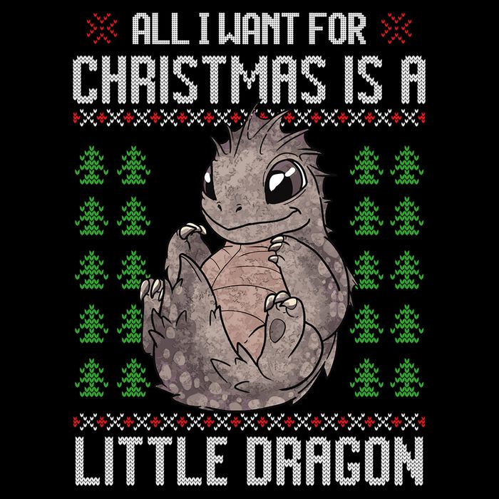 All I Want For Christmas Is A Dragon Ugly Xmas Sweater Gift Backpack