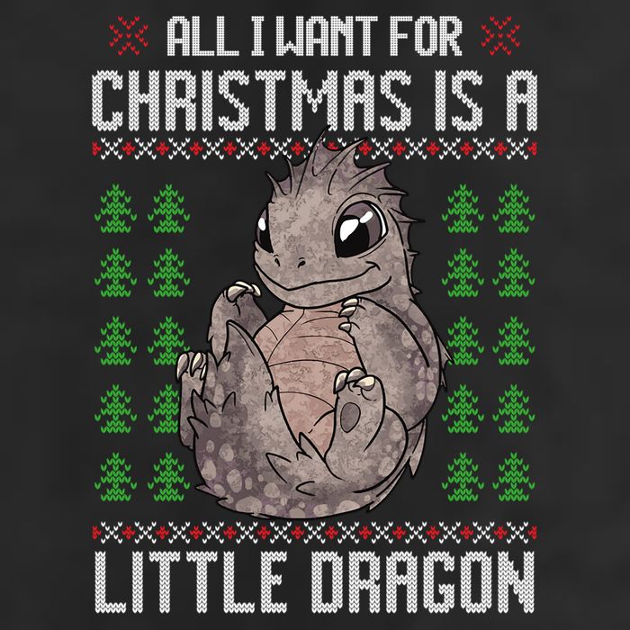 All I Want For Christmas Is A Dragon Ugly Xmas Sweater Gift Beanie