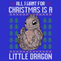 All I Want For Christmas Is A Dragon Ugly Xmas Sweater Gift 16 in Basic Backpack
