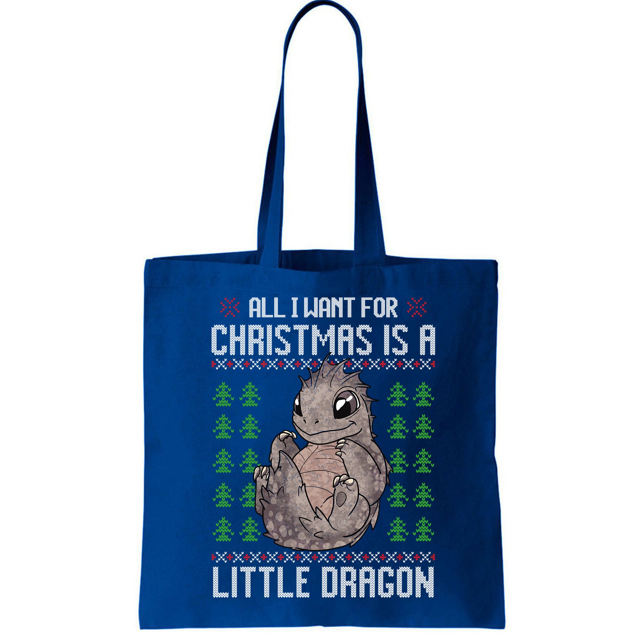 All I Want For Christmas Is A Dragon Ugly Xmas Sweater Gift Bag