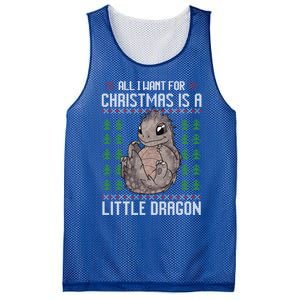 All I Want For Christmas Is A Dragon Ugly Xmas Sweater Gift Mesh Reversible Basketball Jersey Tank