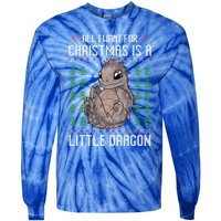 All I Want For Christmas Is A Dragon Ugly Xmas Sweater Gift Tie-Dye Long Sleeve Shirt