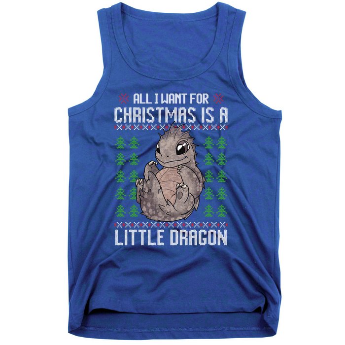 All I Want For Christmas Is A Dragon Ugly Xmas Sweater Gift Tank Top