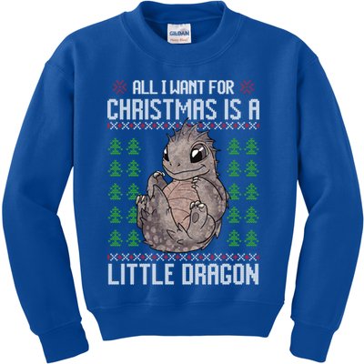 All I Want For Christmas Is A Dragon Ugly Xmas Sweater Gift Kids Sweatshirt