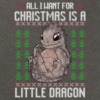 All I Want For Christmas Is A Dragon Ugly Xmas Sweater Gift Cotton Canvas Backpack