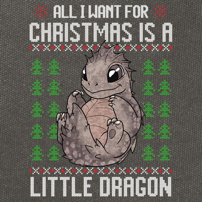 All I Want For Christmas Is A Dragon Ugly Xmas Sweater Gift Cotton Canvas Backpack