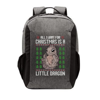 All I Want For Christmas Is A Dragon Ugly Xmas Sweater Gift Vector Backpack