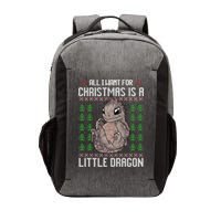 All I Want For Christmas Is A Dragon Ugly Xmas Sweater Gift Vector Backpack